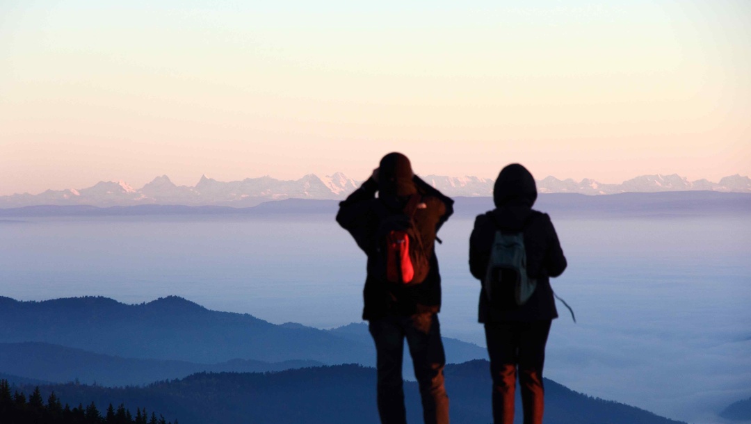 The Alps seen from the Vosges