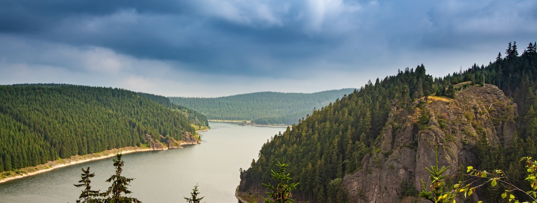 Hohenwarte reservoir in Thuringia